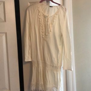 White dress cover up for beach and pool